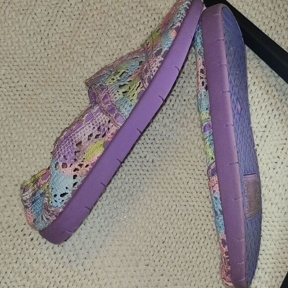 Faded Glory y2k Retro Rainbow Pastel Crochet Lace Kids tie dye shoes 🌈5 for $25 - Picture 4 of 9